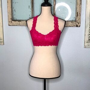 NWOT Sexy Bright Pink Lace Bralette